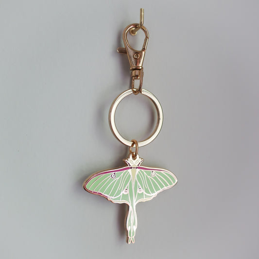 Luna Moth Keychain