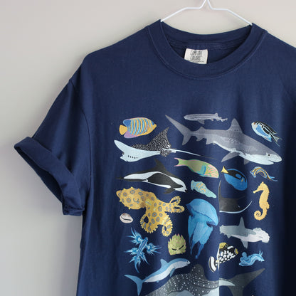 Ocean Creatures Dark T-Shirt